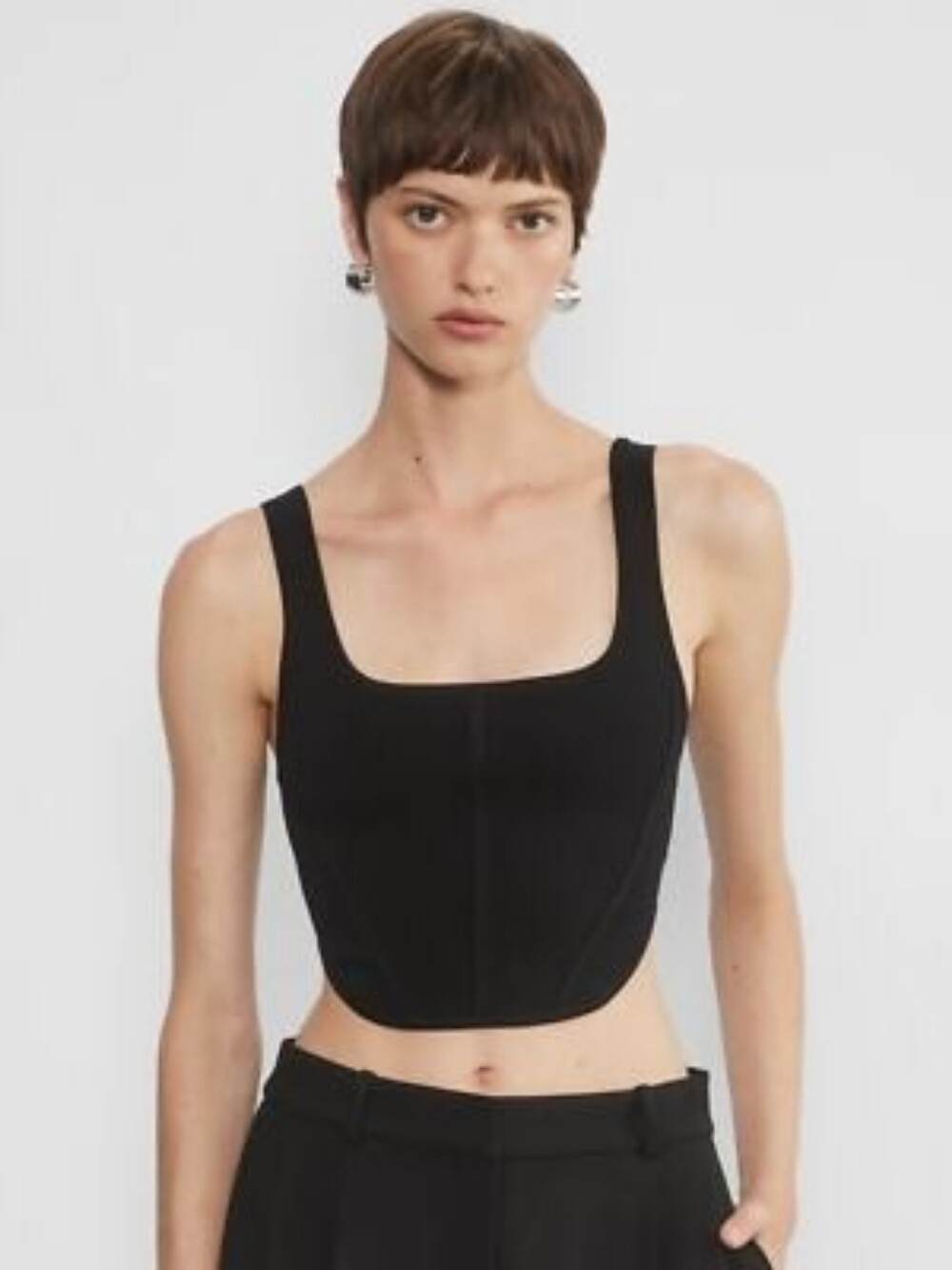 aritzia x Babaton sculpt knit bustier tank